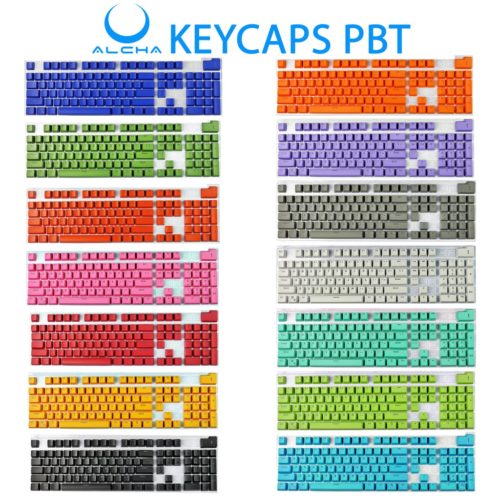 Single color PBT Double  Shot Shine Through Keycaps Standard Layout (60 keys or 87 keys or 104 keys)