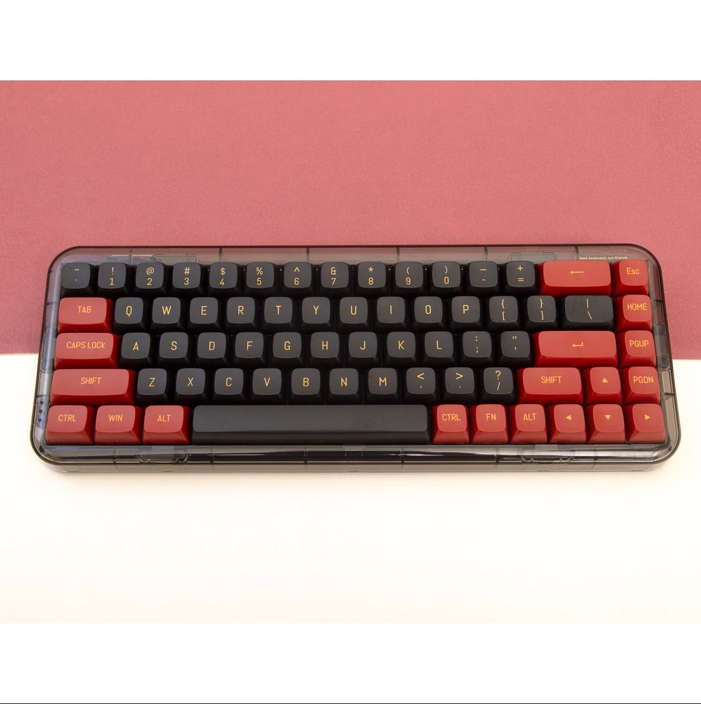 Black and Red with Yellow Legend MSA/CSA Profile Keycaps