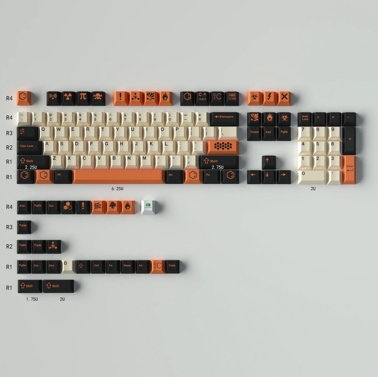 GMK Clone Carbon Keycaps with Novelties (white edition)