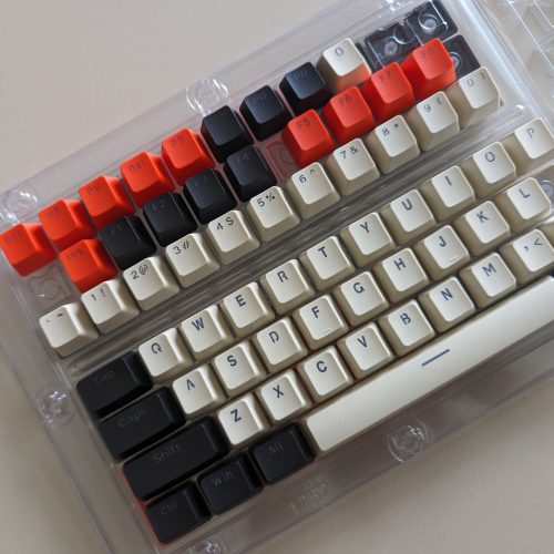 Carbon Retro Shine through backlit supported PBT Double shot OEM keycaps